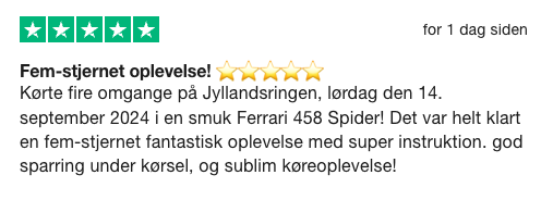 Kør Ferrari 458 Spider på bane